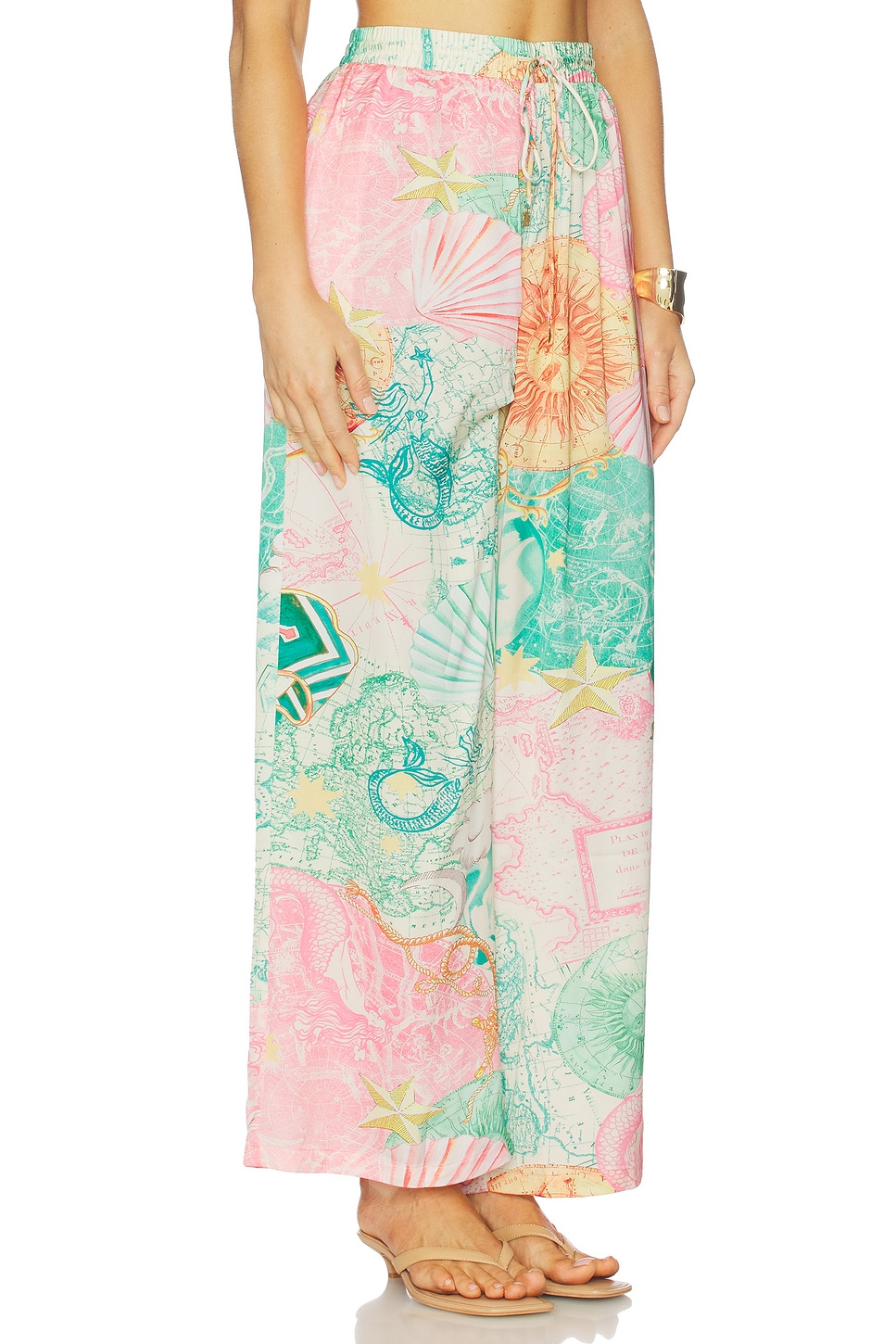 Kulani Kinis Draw String Resort Wide Leg Pant in Neverland | REVOLVE