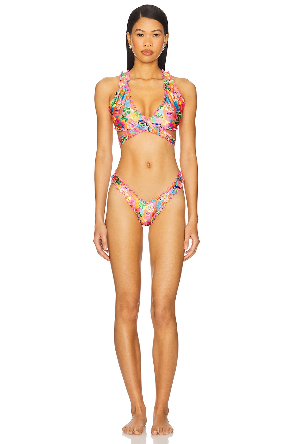 Lettuce Edge Thong Bikini Bottom