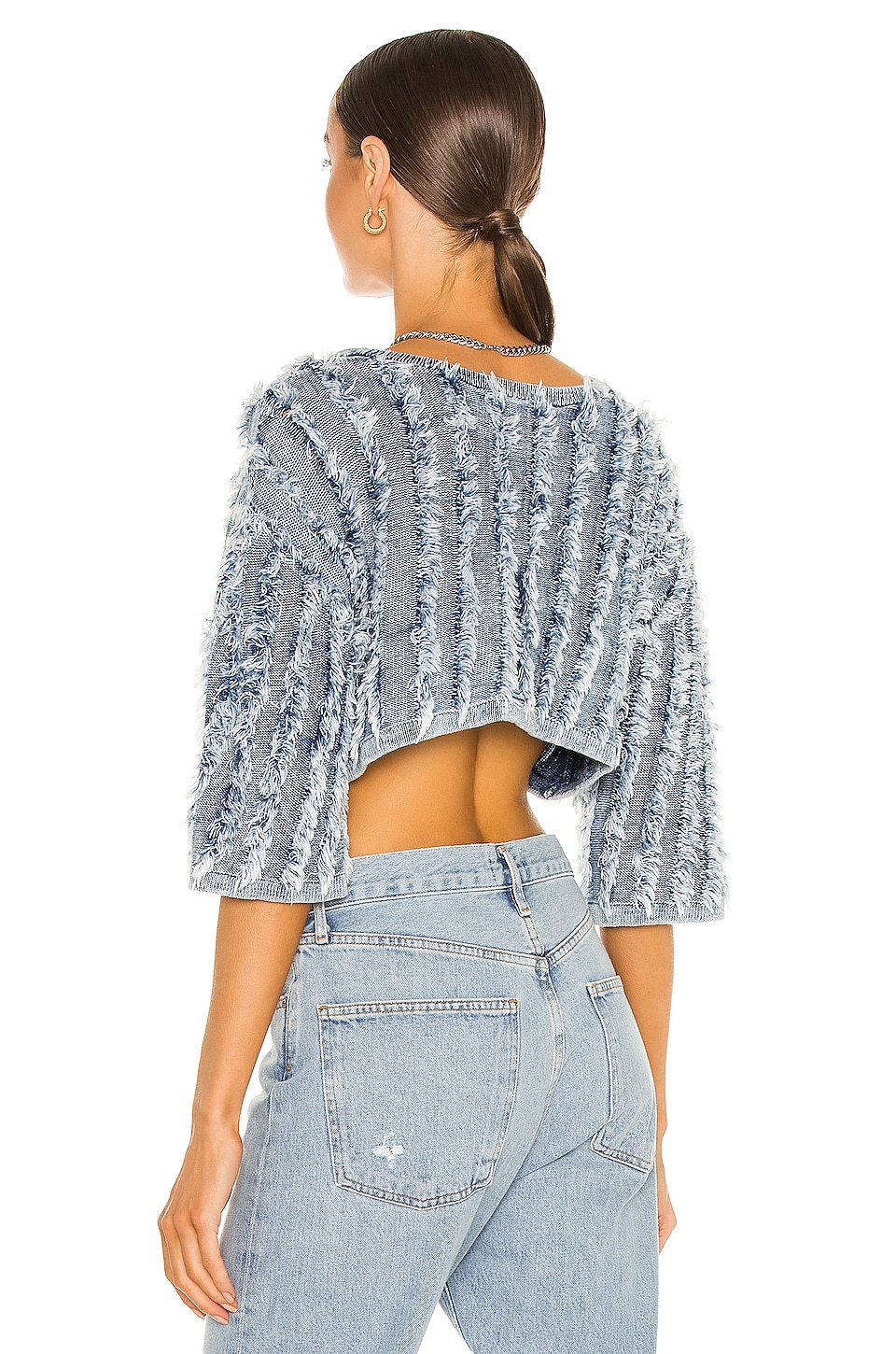 Knorts Denim Knitwear Knorts Knit Denim One Way Crop Top in Vintage