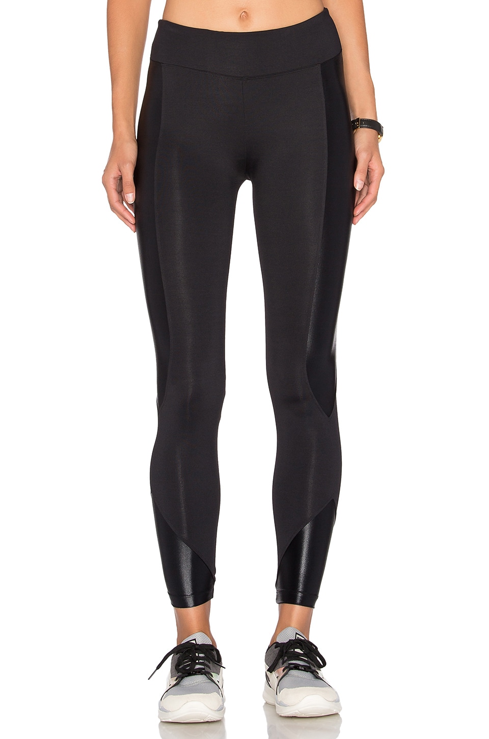 Legging Koral Curve Midrise Crop Noir Métallisé – Taille XS, Coupe Crop Stretch