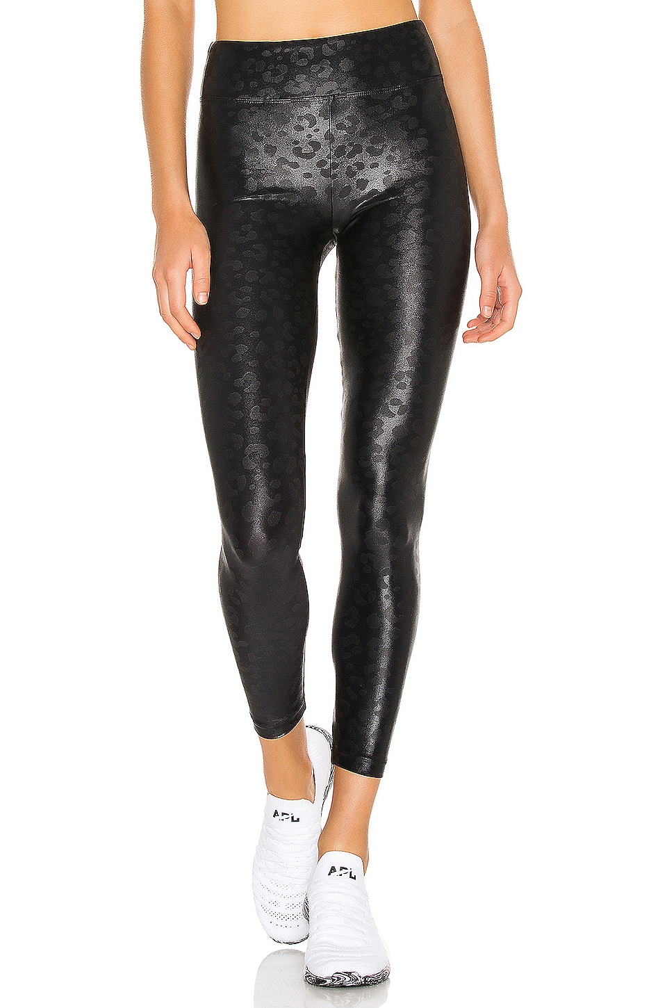 KORAL Lustrous High Rise Infinity Legging in Black Leopard | REVOLVE