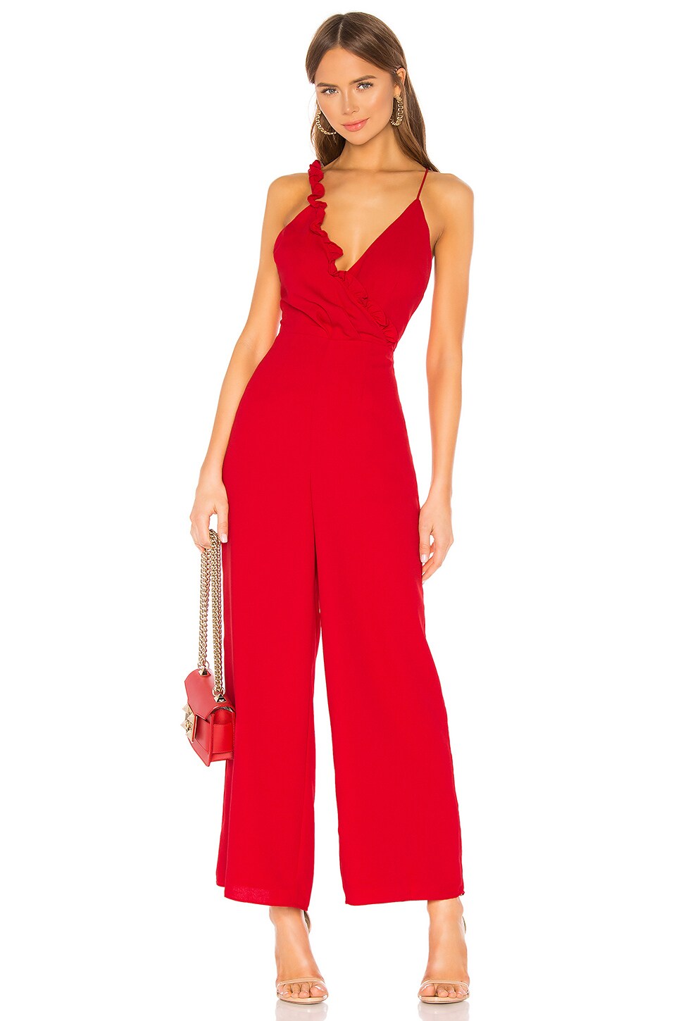 cherry red jumpsuit