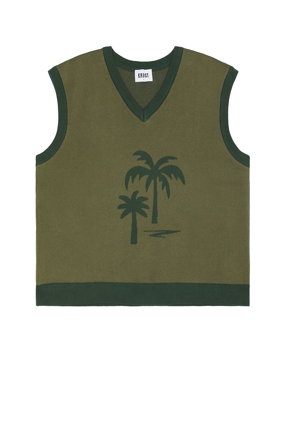 Palm Tree Sweater Vest - Thumbnail 1