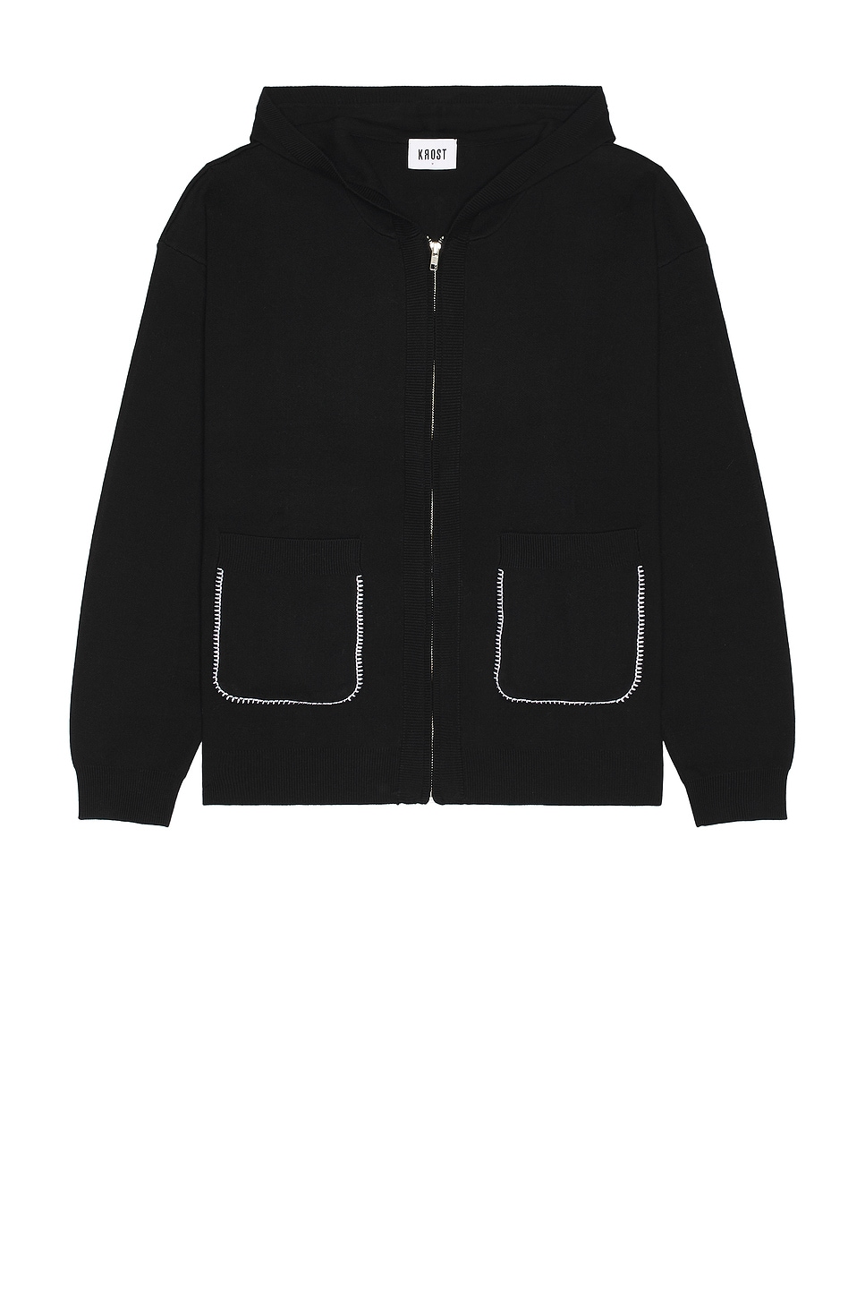 【Garments Fab】Blanket Stitch Check Hoodie Zip-Up Blanket Stitch Check Hoodie Zip-Up (DARK BLUE) : 가먼츠팹