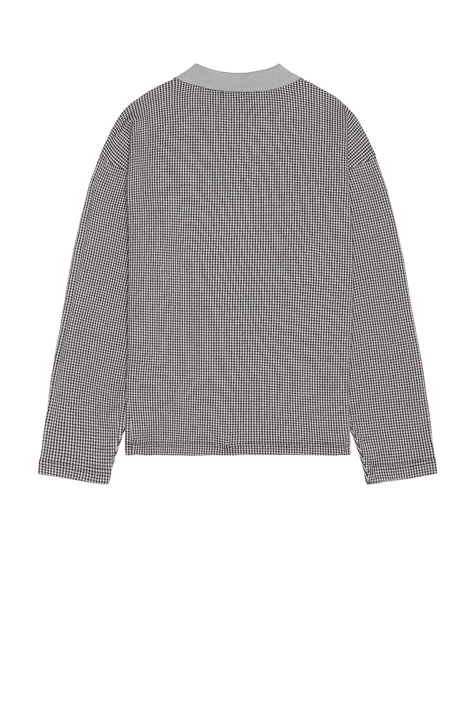 Houndstooth Jacquard Knit Rugby Polo - Thumbnail 2