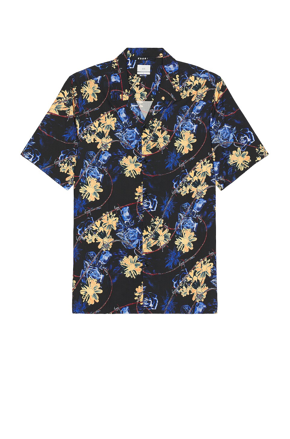 Ksubi Hyperflower Resort Shirt in Black