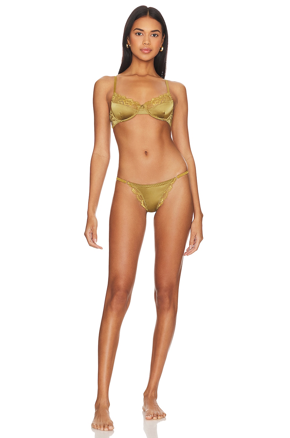 KAT THE LABEL Bowie Underwire Bra in Olive