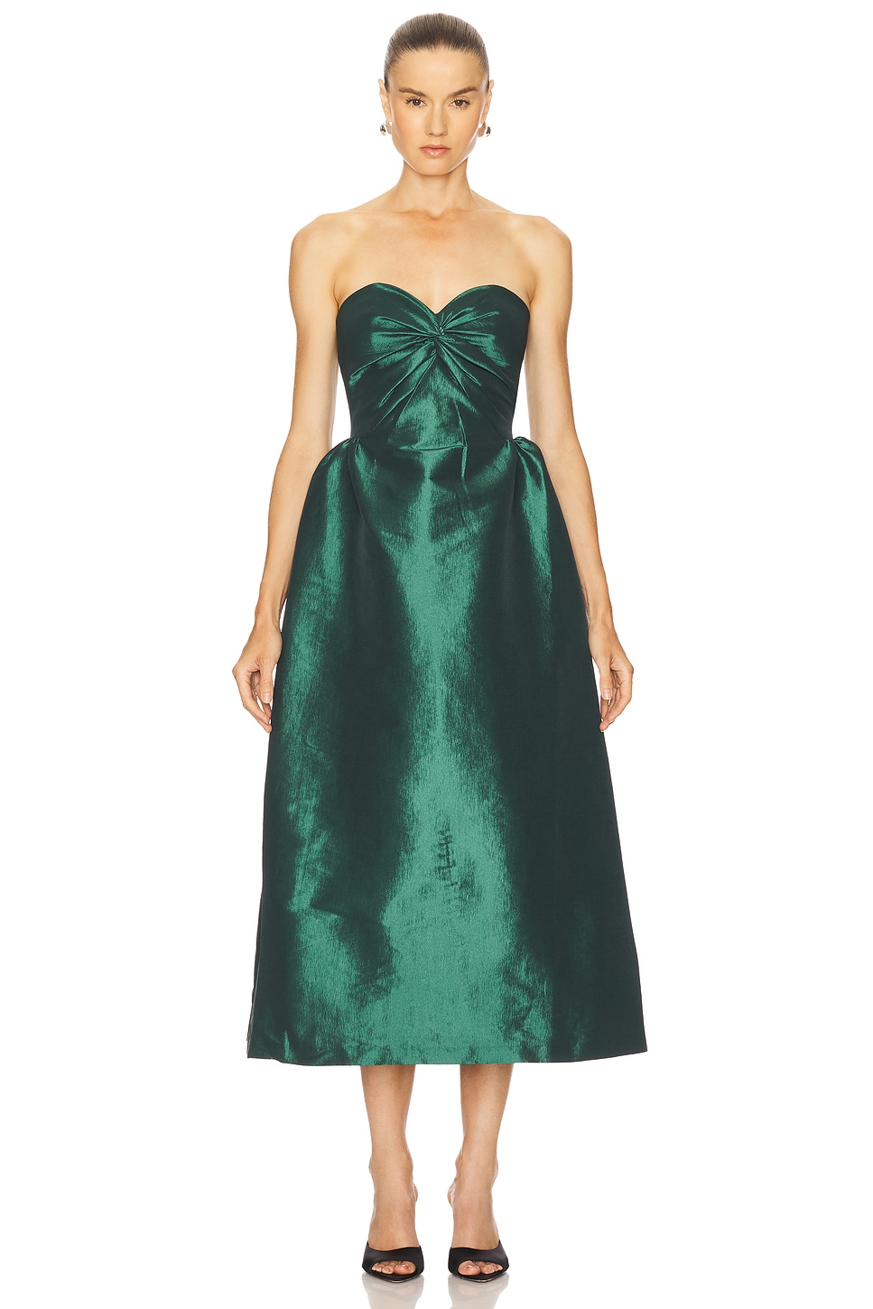 KIKA VARGAS Rose Dress in Pine | REVOLVE