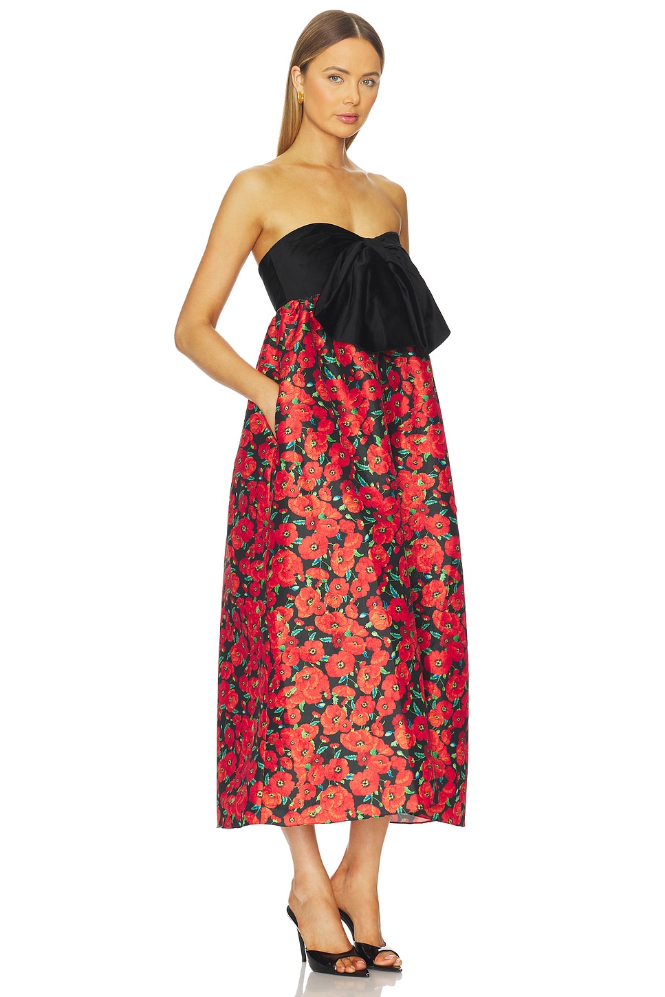 kika vargas red dress KIKA VARGAS Charlotta Dress in Red