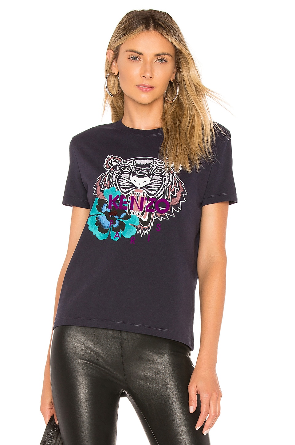 Kenzo Flower Tiger Relax T Shirt in Ink | REVOLVE