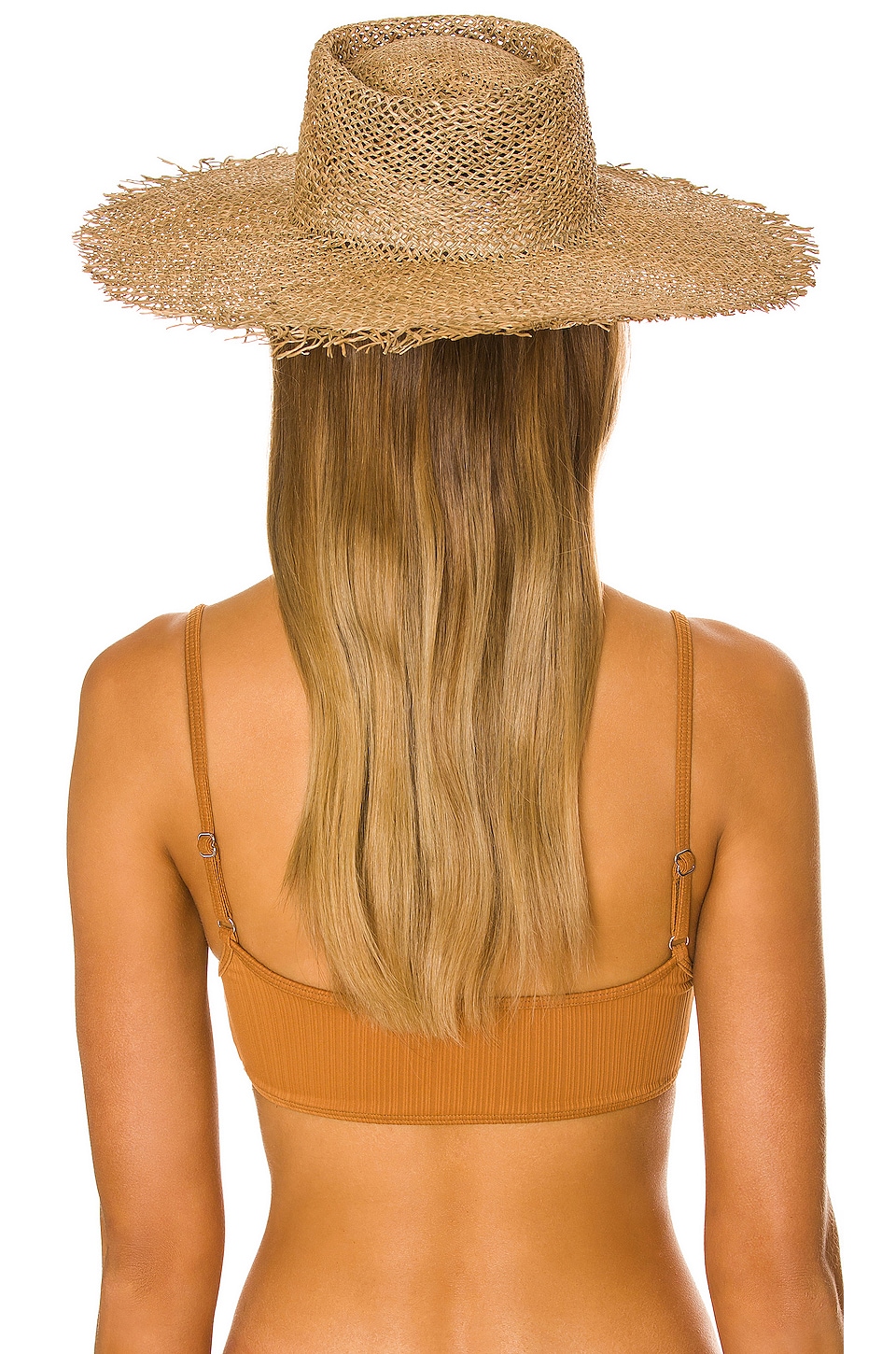Lack of Color Sunnydip Fray Boater Hat in Seagrass