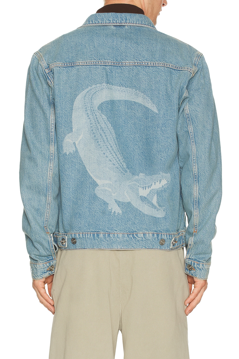 Lacoste Croc Jean Jacket in Washed Bleach | REVOLVE