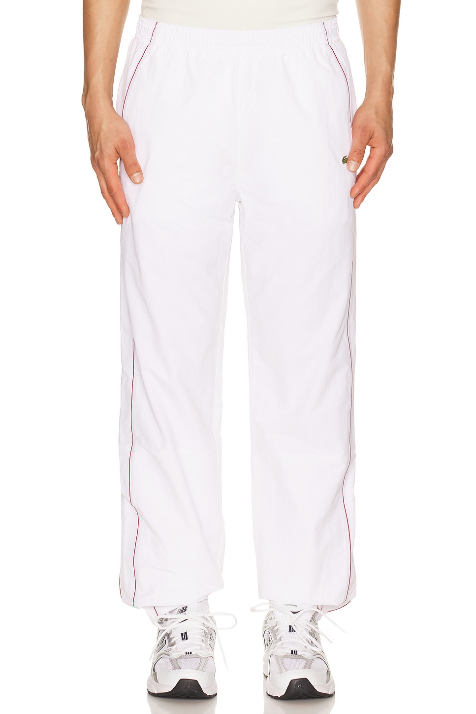 ポ*L様 LACOSTE トラックパンツ Lacoste トラックパンツ - White & Bordeaux | REVOLVE