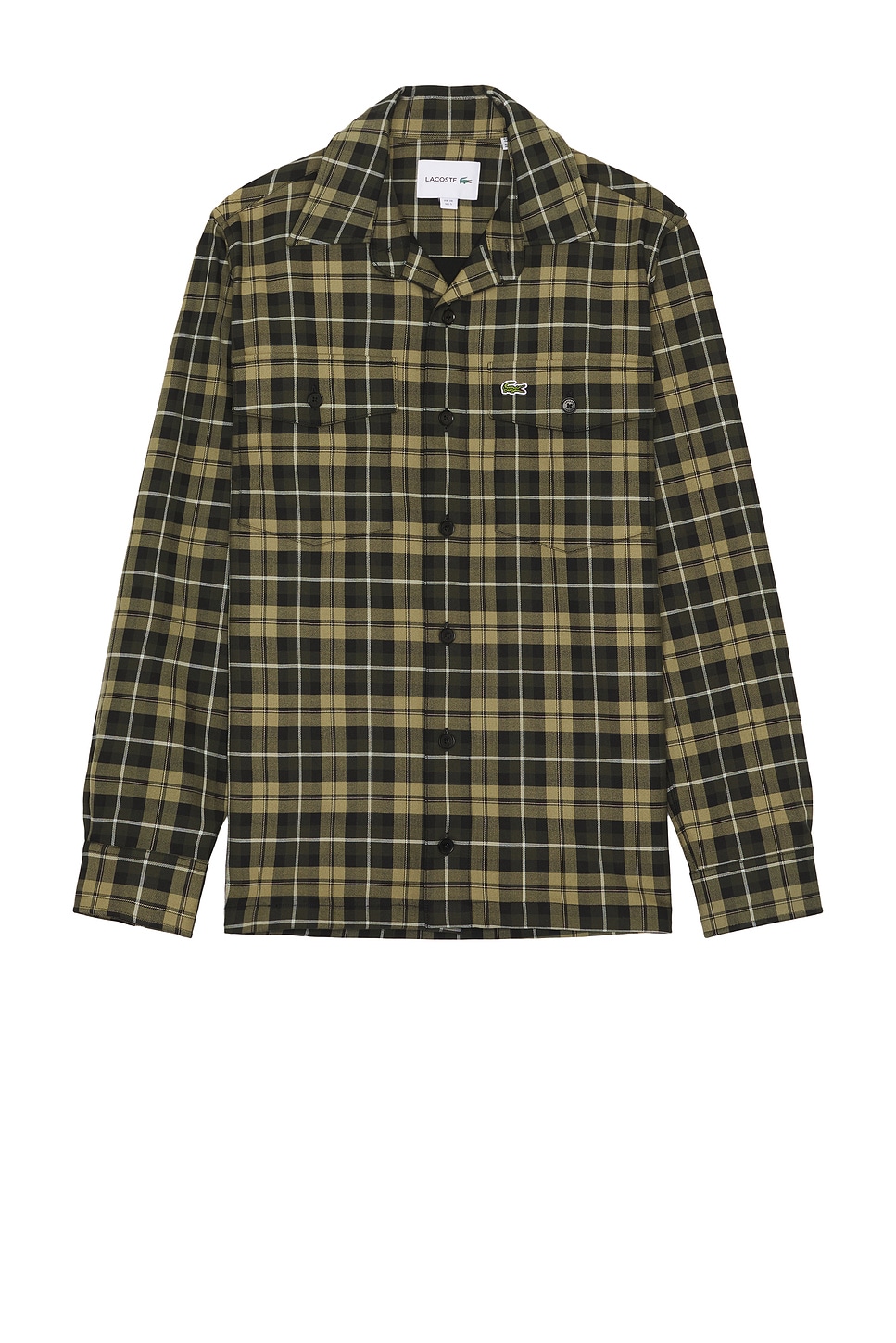 Lacoste flannel shirt discount