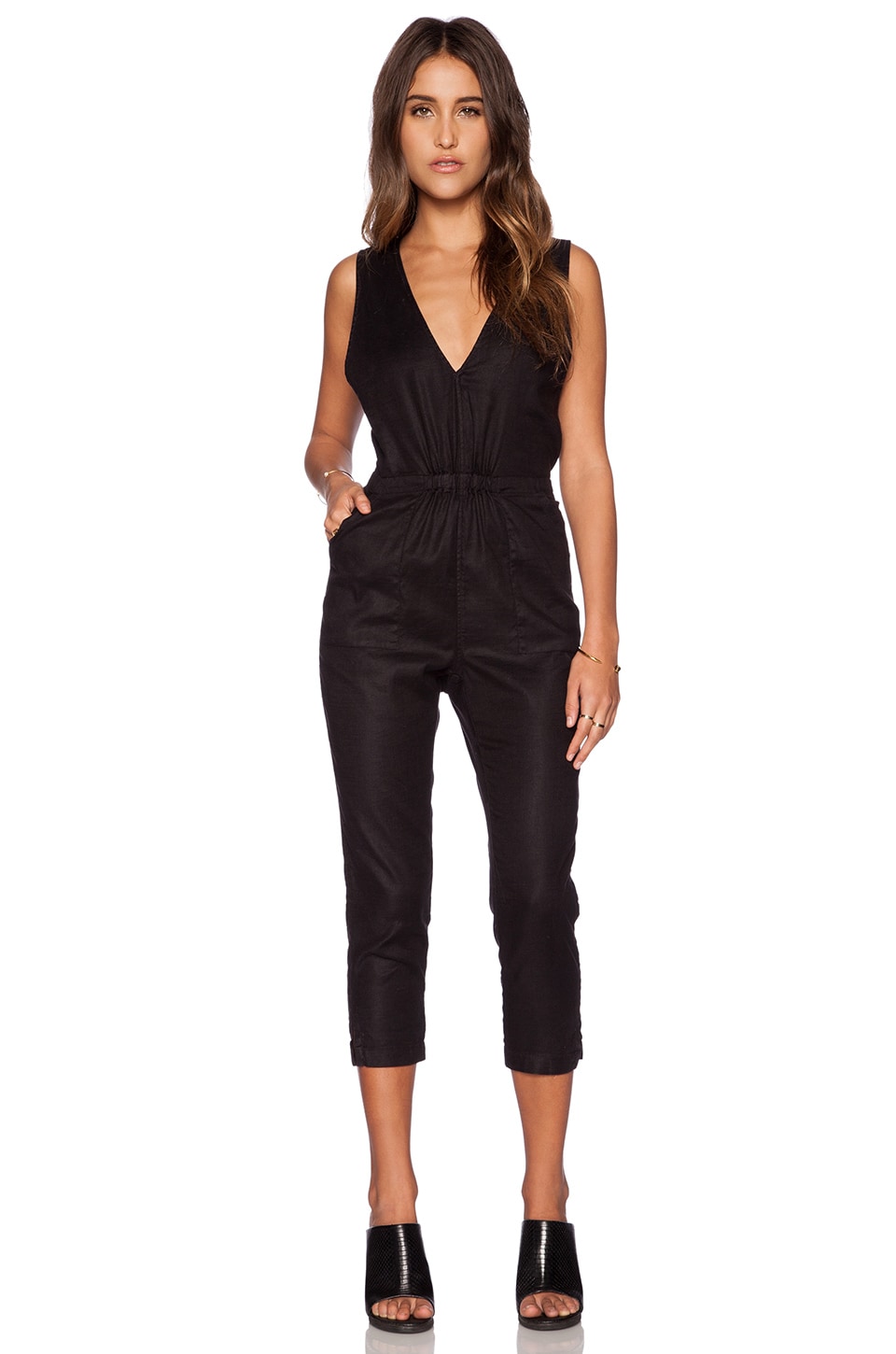 LACAUSA Trek Jumpsuit in Black | REVOLVE