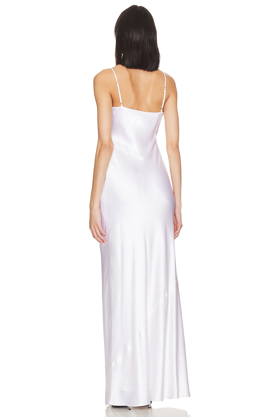 L'AGENCE Serita Maxi Bias Dress in White REVOLVE