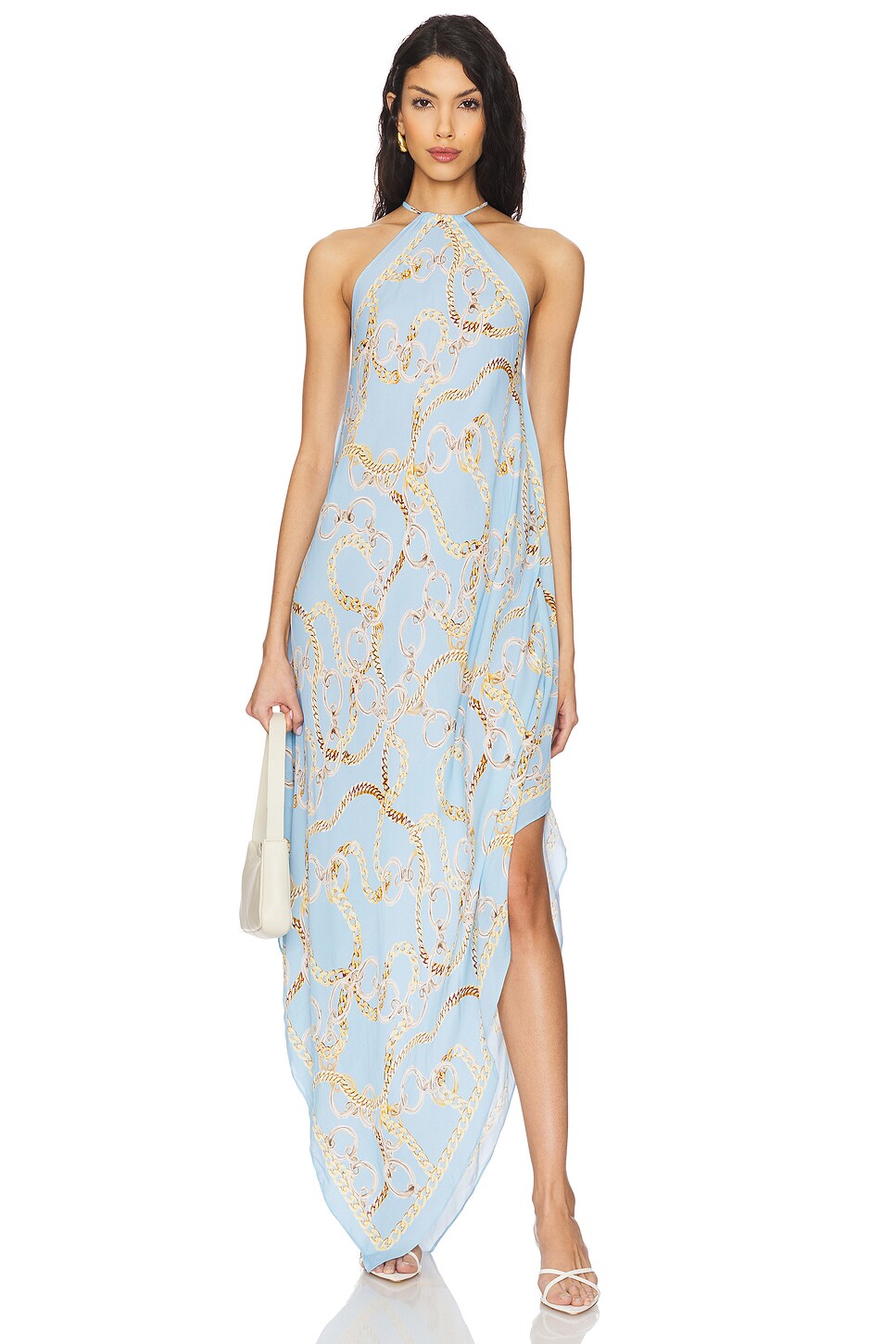 Elise Chain Halter Midi Dress