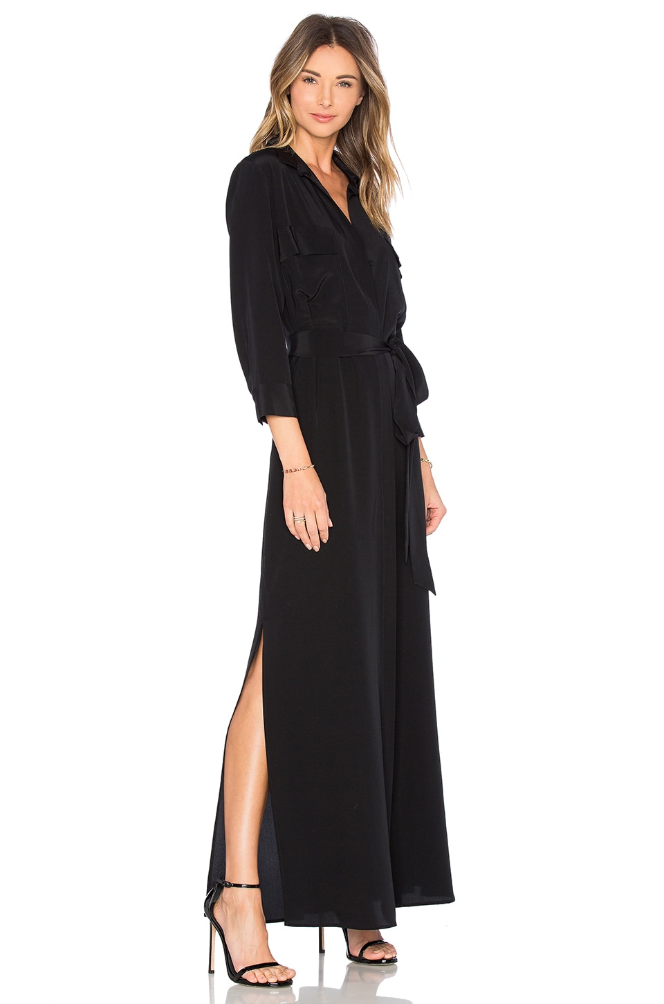 black maxi shirt