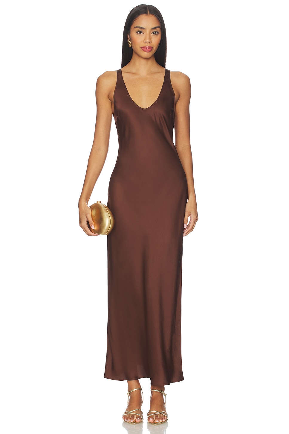 L'AGENCE Akiya Tank Dress in Hot Fudge | REVOLVE