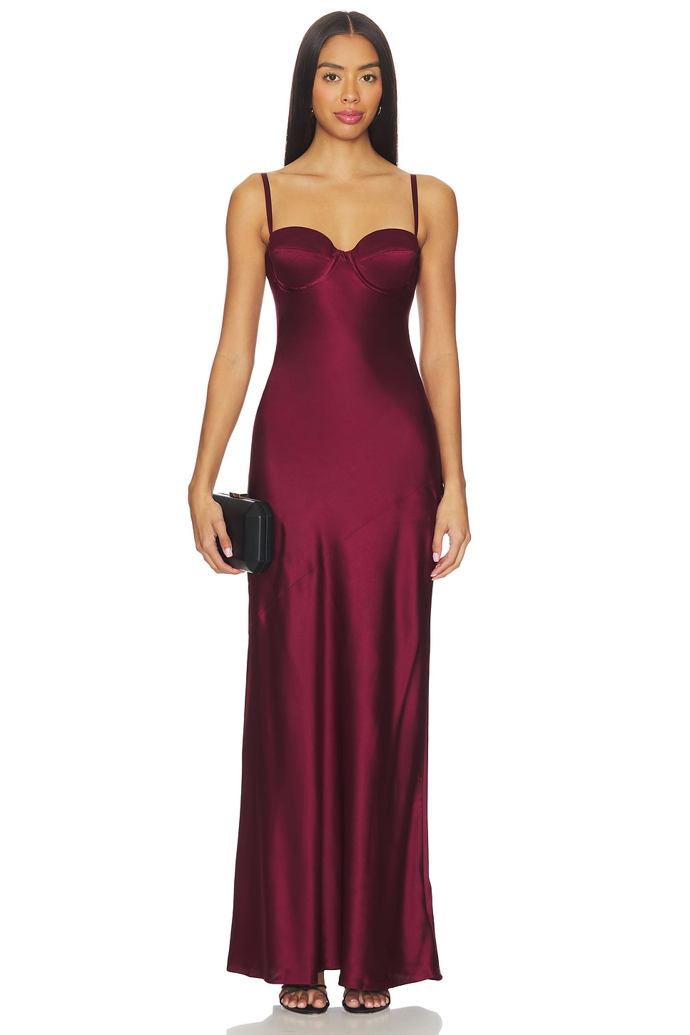 L'AGENCE Sayla Bias Cut Maxi Dress in Dark Port | REVOLVE L'AGENCE Sayla Bias Cut Maxi Dress in Dark Port | REVOLVE