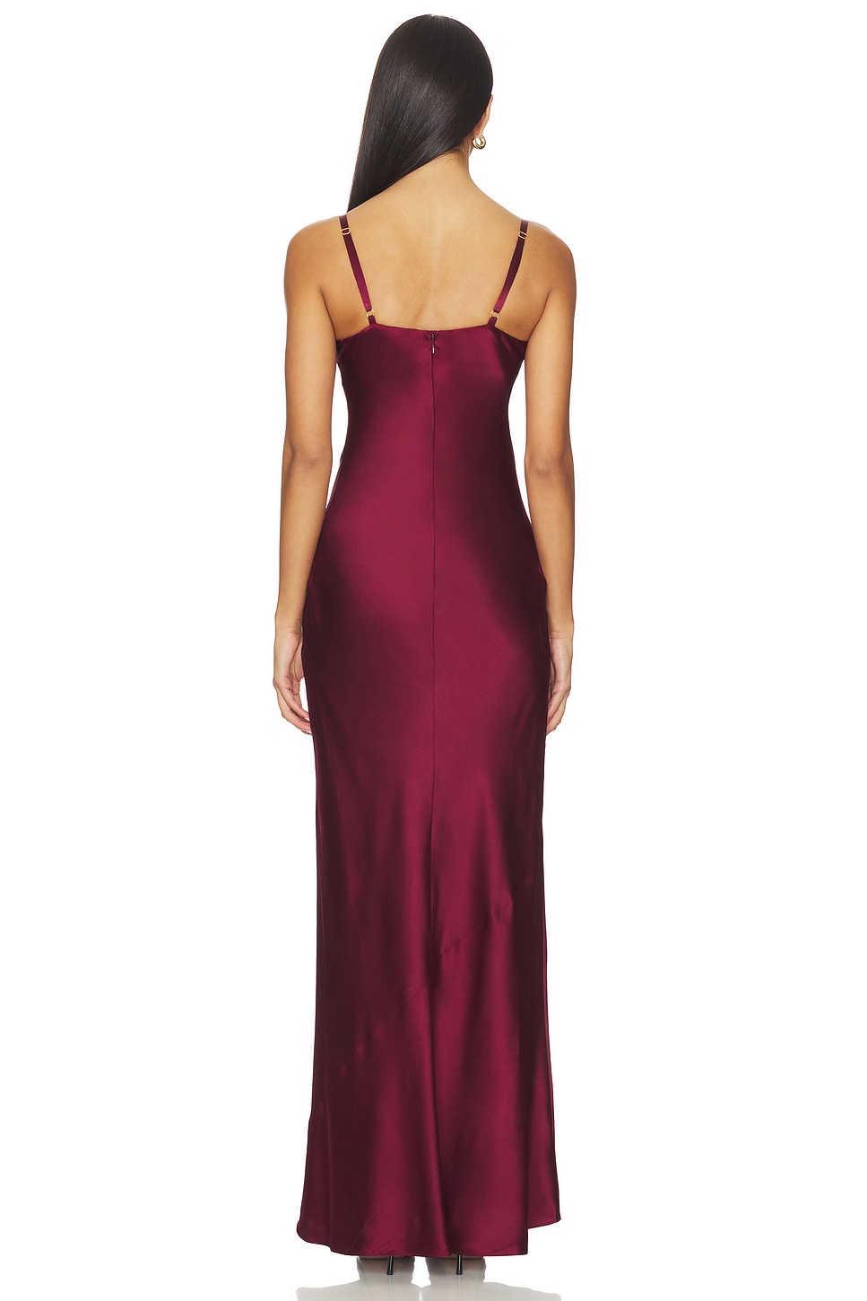 knee length dresses for ladies Fadyen Bias Cut Maxi Dress | Burgundy | Womens main image 1