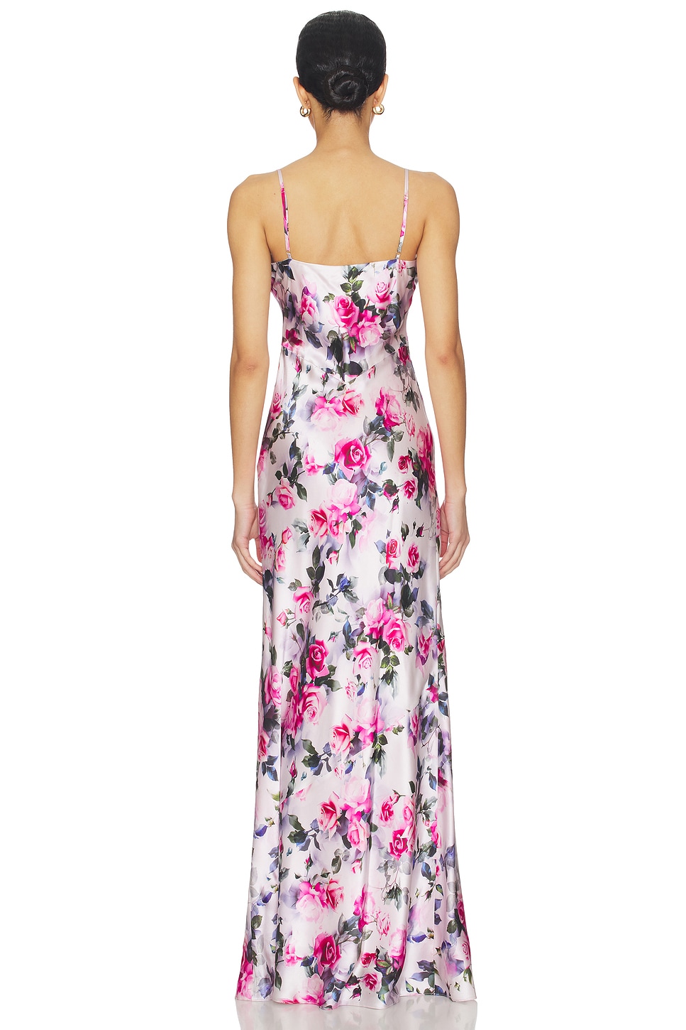 L'AGENCE Serita Maxi V Neck Bias Dress