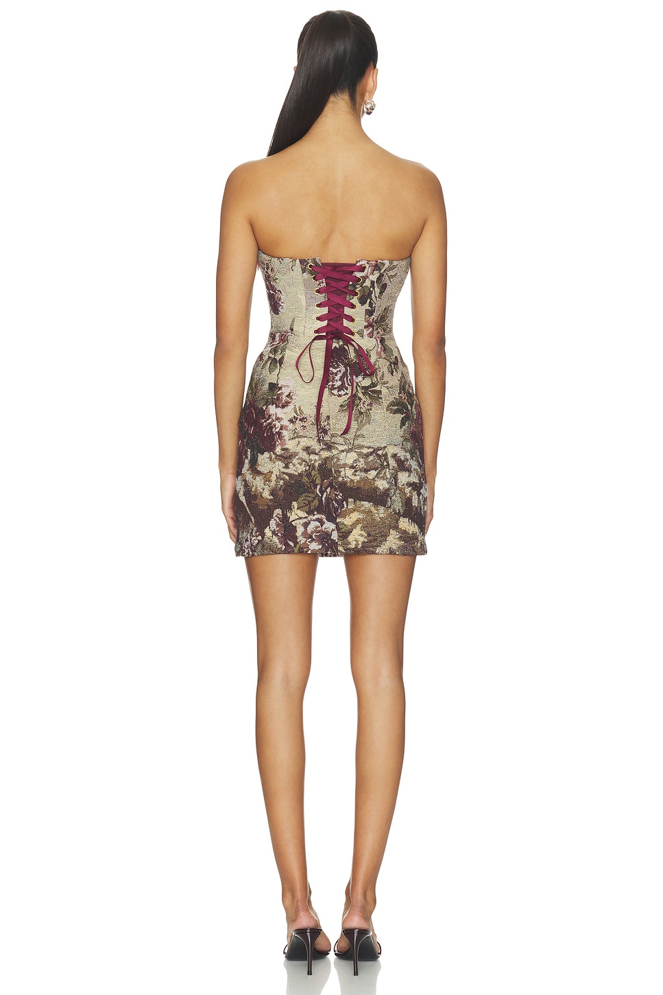 L'AGENCE Tapestry Mini Dress In Multi Leopard, photo 2 of 4