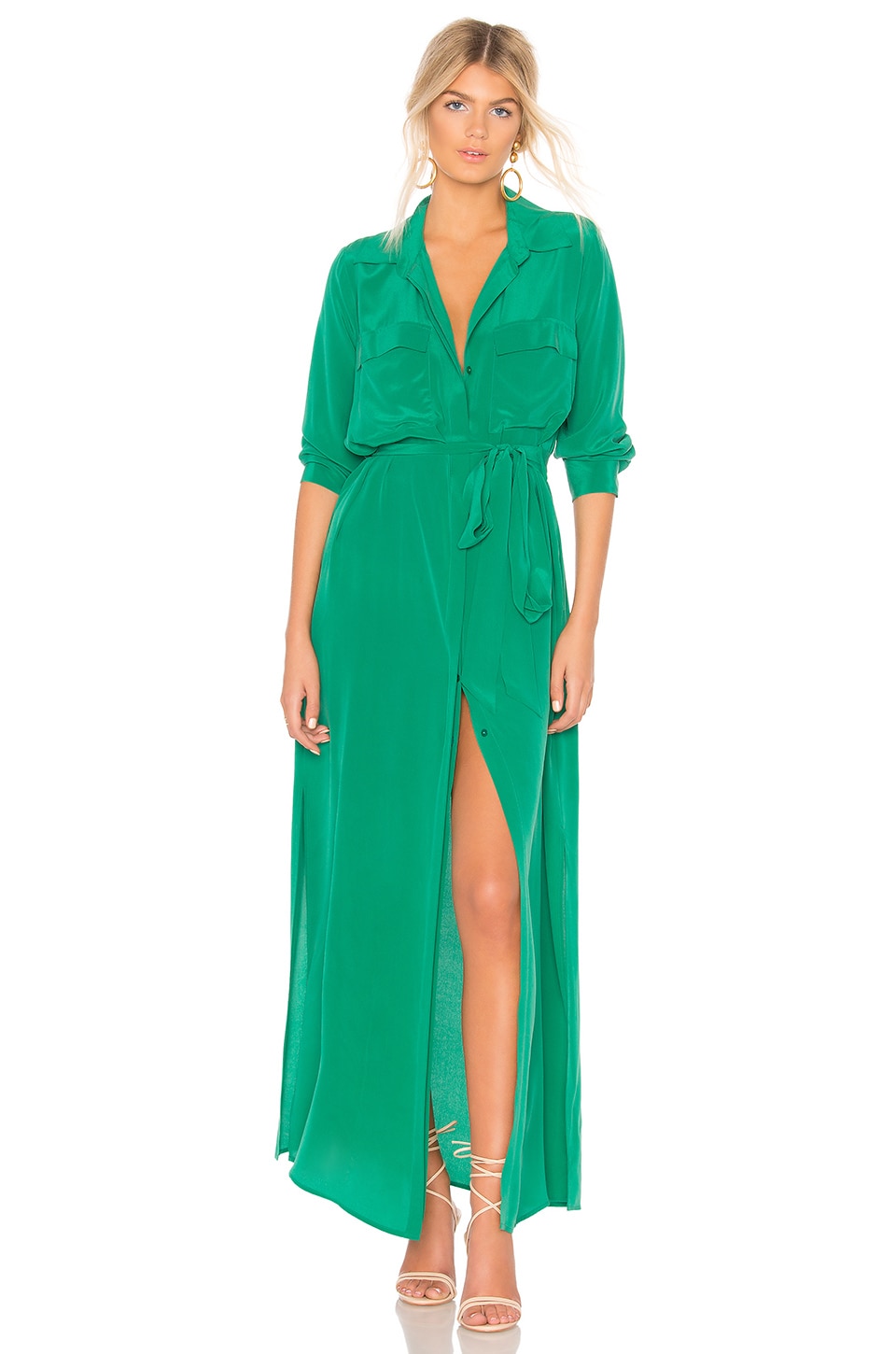 Emerald green shirt dress Clearance