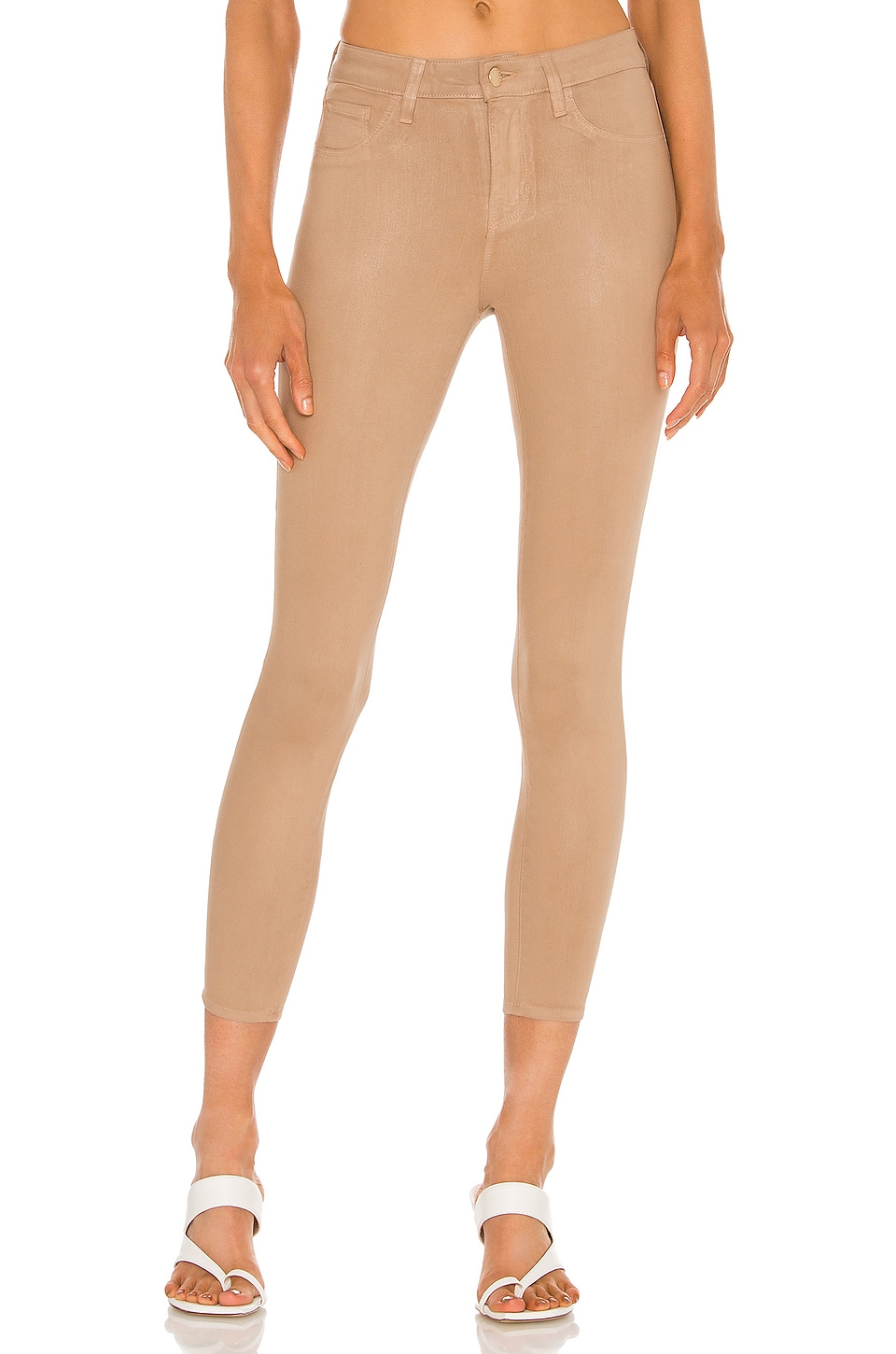 Aline Coated Cognac High Rise Skinny main image 1