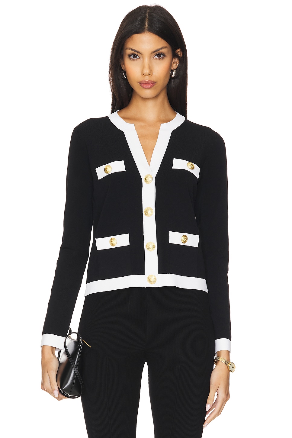 Estefania Contrast Trim Cardi