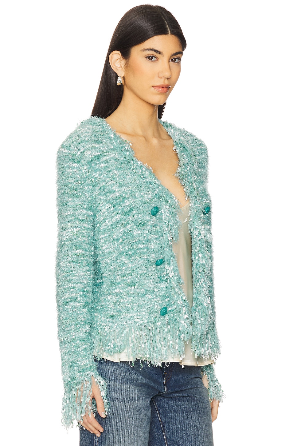 L'AGENCE Azure Cardigan Blazer