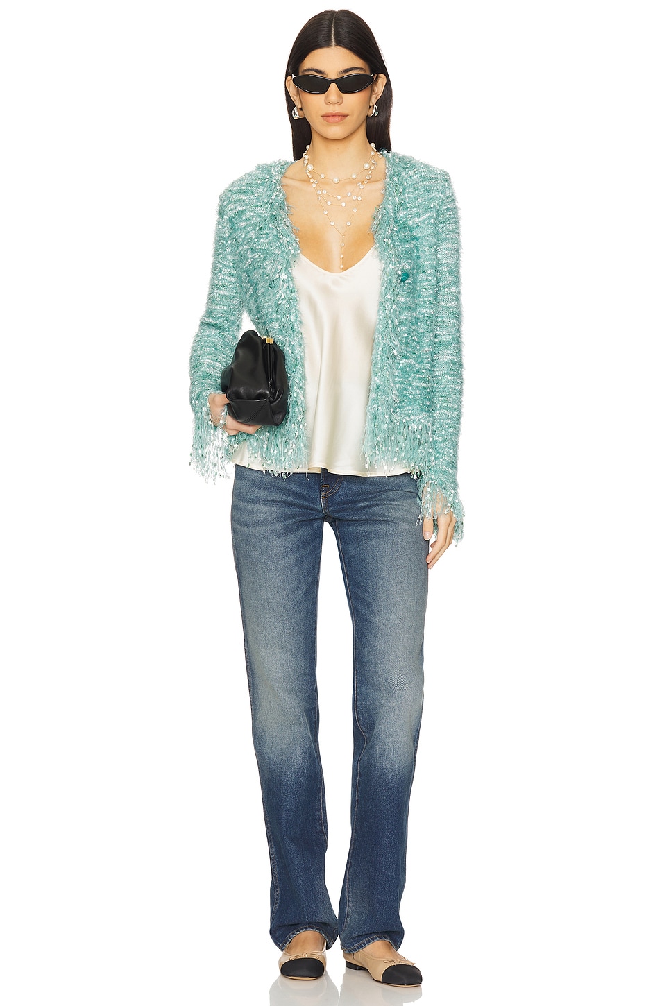 L'AGENCE Azure Cardigan Blazer