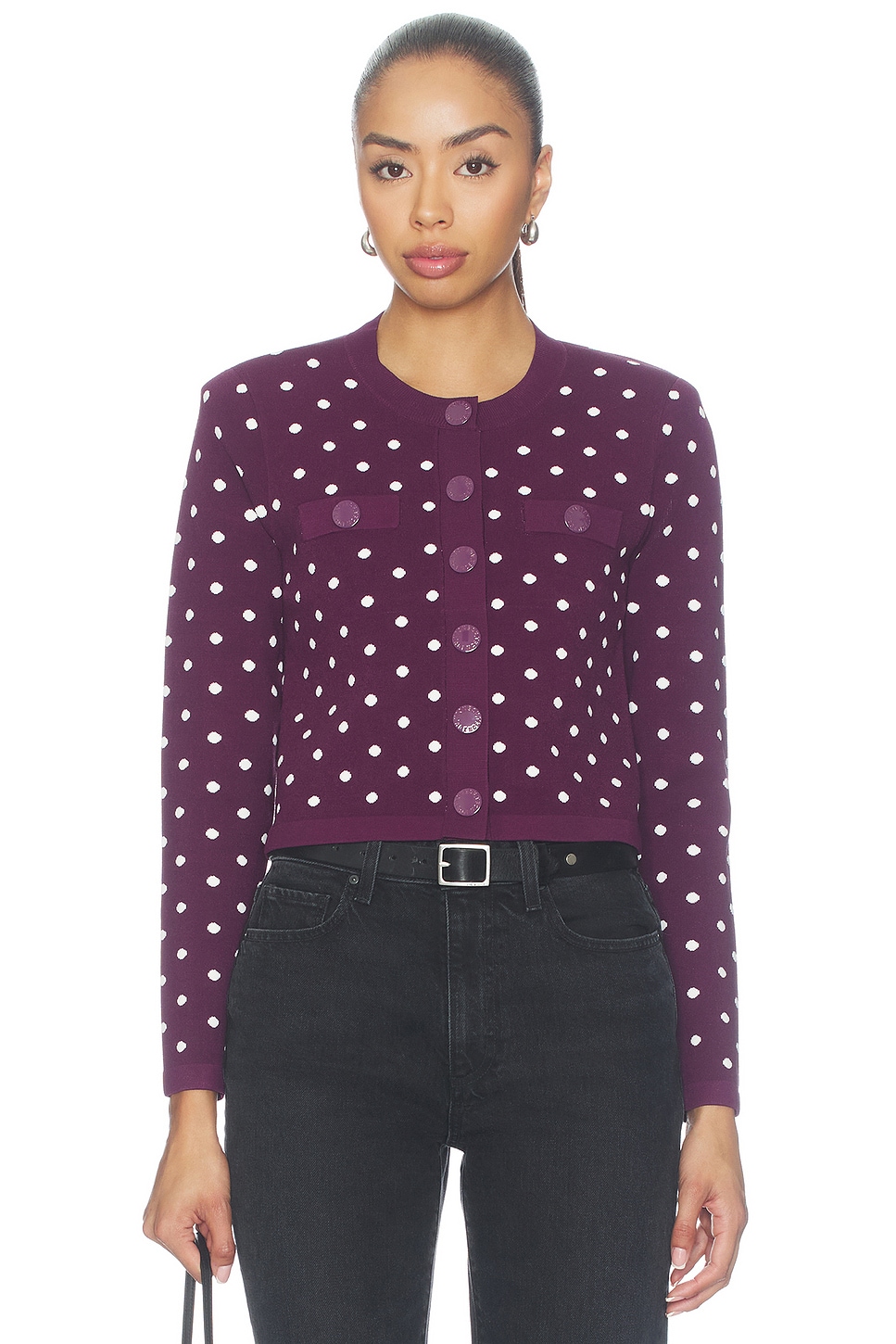 L'AGENCE Kota Jacquard Cardigan