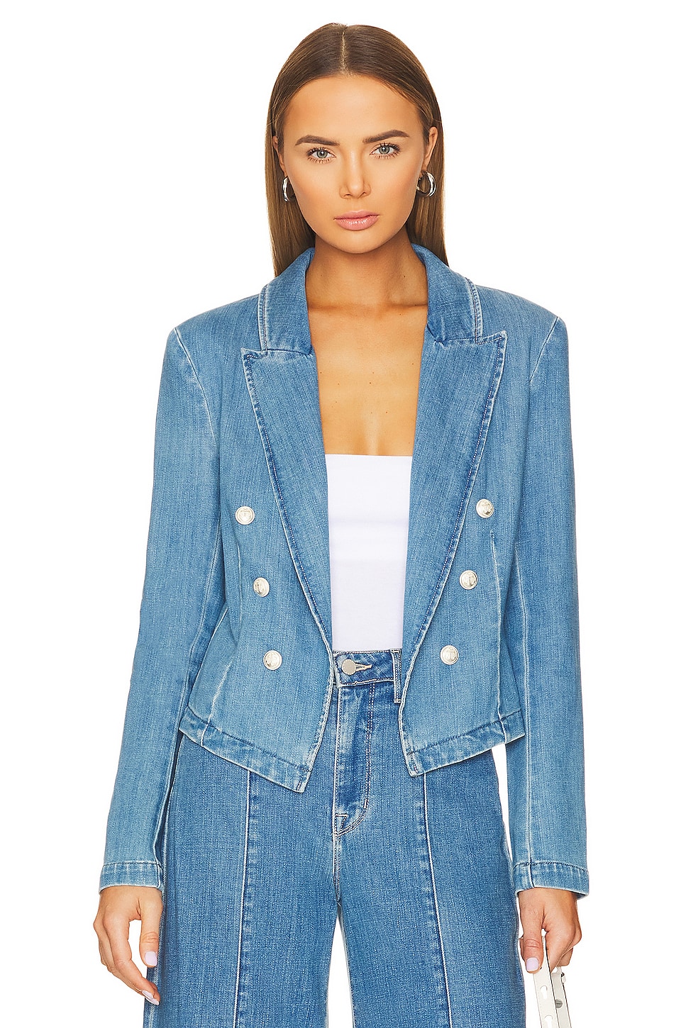 balmain Double-breasted cropped jacket available on