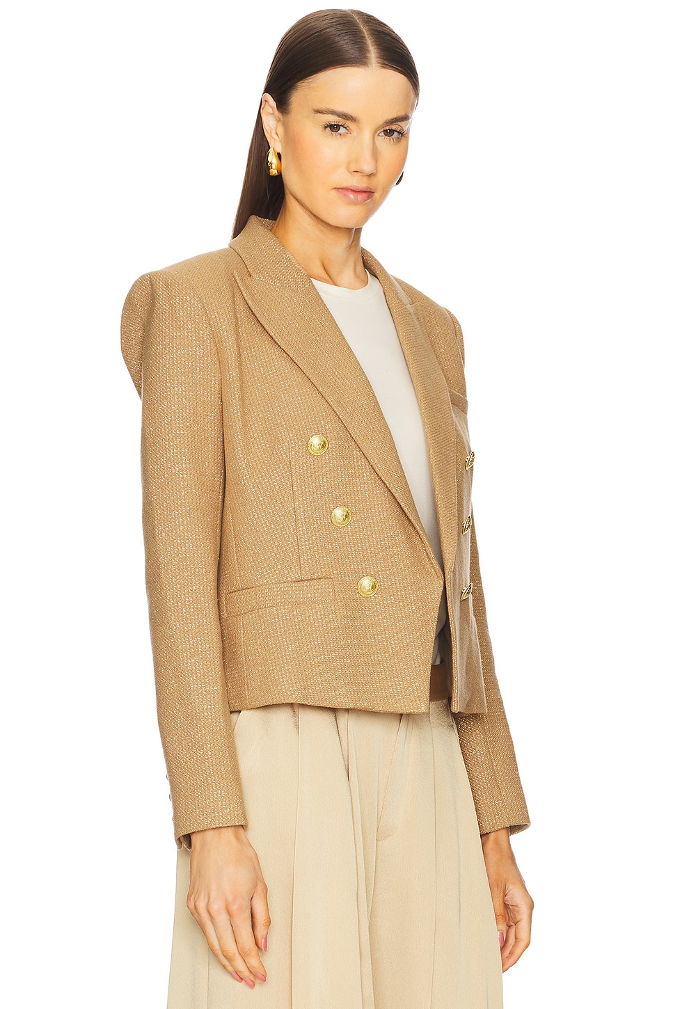 L'AGENCE Brooke Double Breasted Cropped Blazer thumbnail