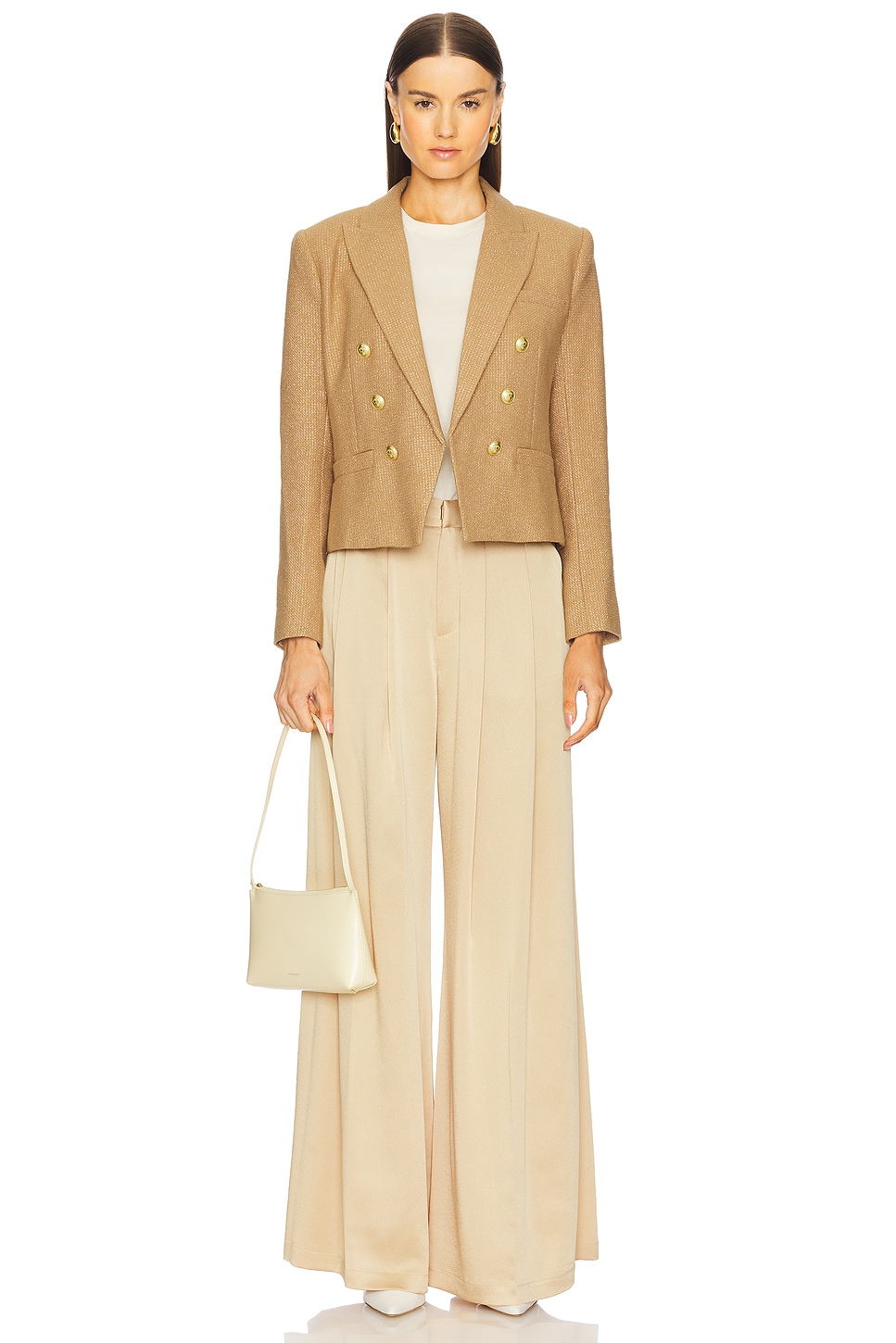 L'AGENCE Brooke Double Breasted Cropped Blazer thumbnail