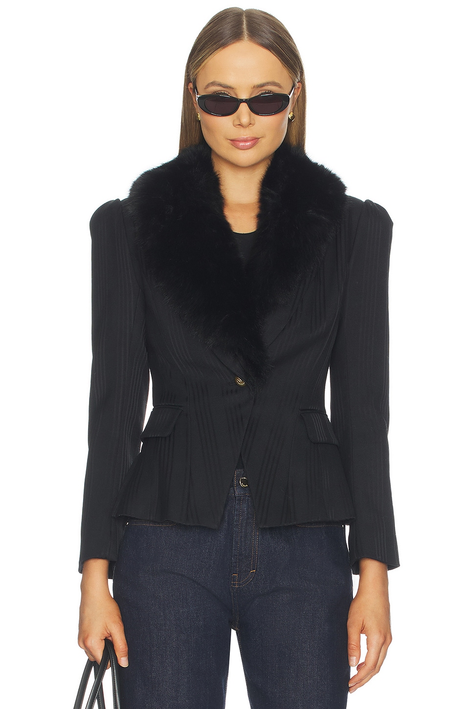 Kaisley Fur Collar Blazer