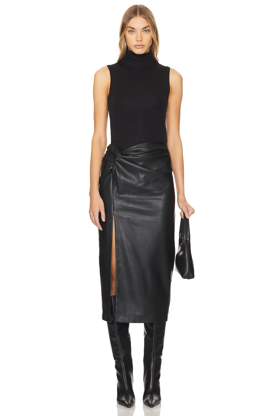 L'AGENCE Lilou Twist Front Skirt thumbnail
