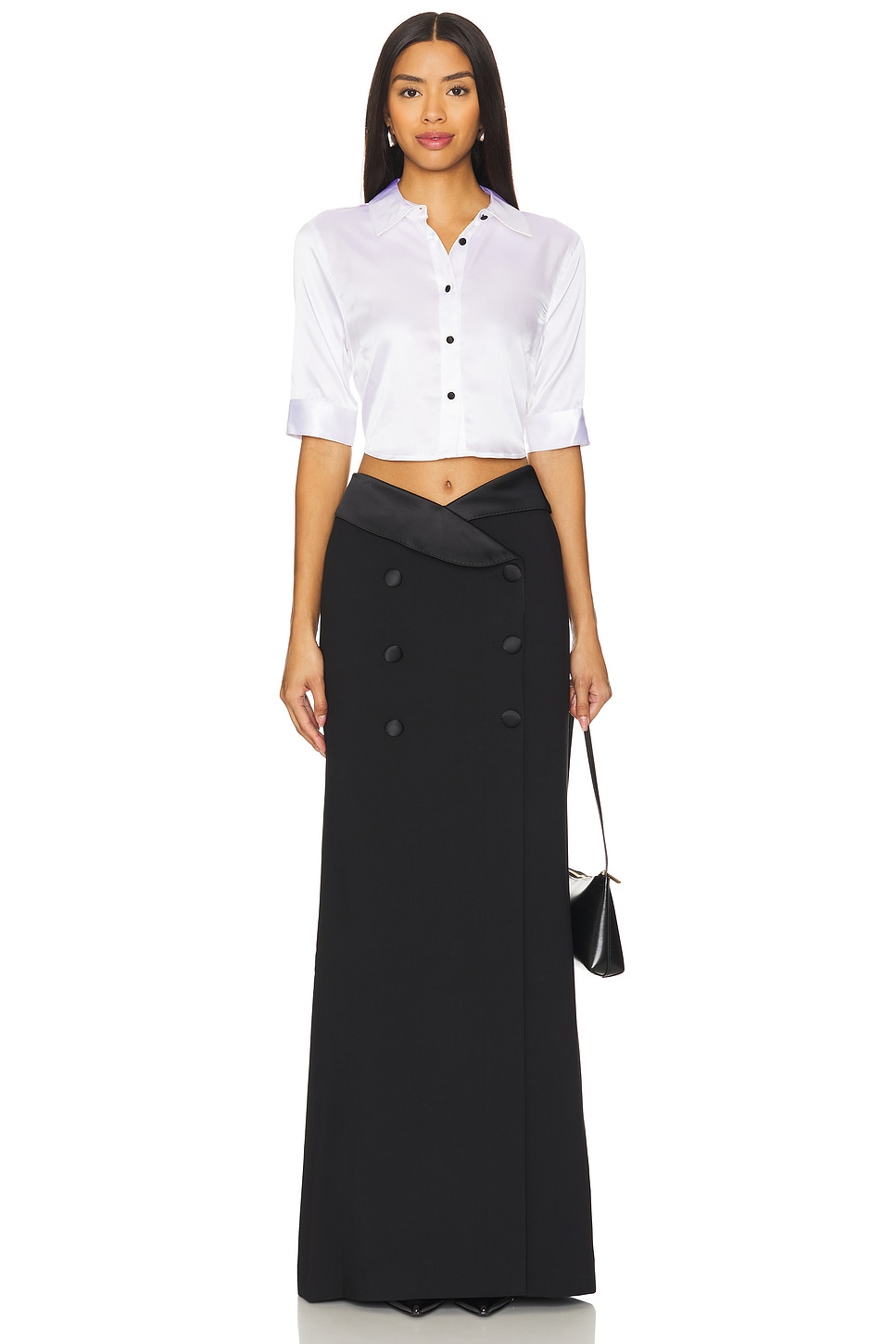 L'AGENCE Diara Tuxedo Skirt thumbnail