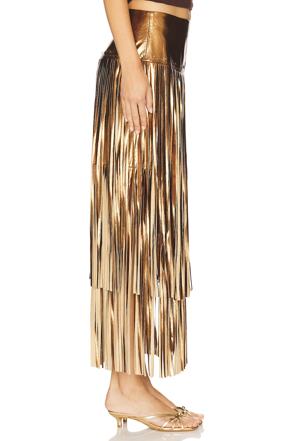 L'AGENCE Karolina Stud Skirt thumbnail