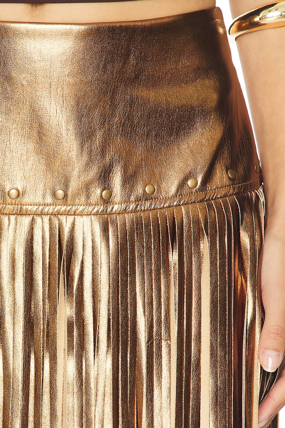 L'AGENCE Karolina Stud Skirt thumbnail