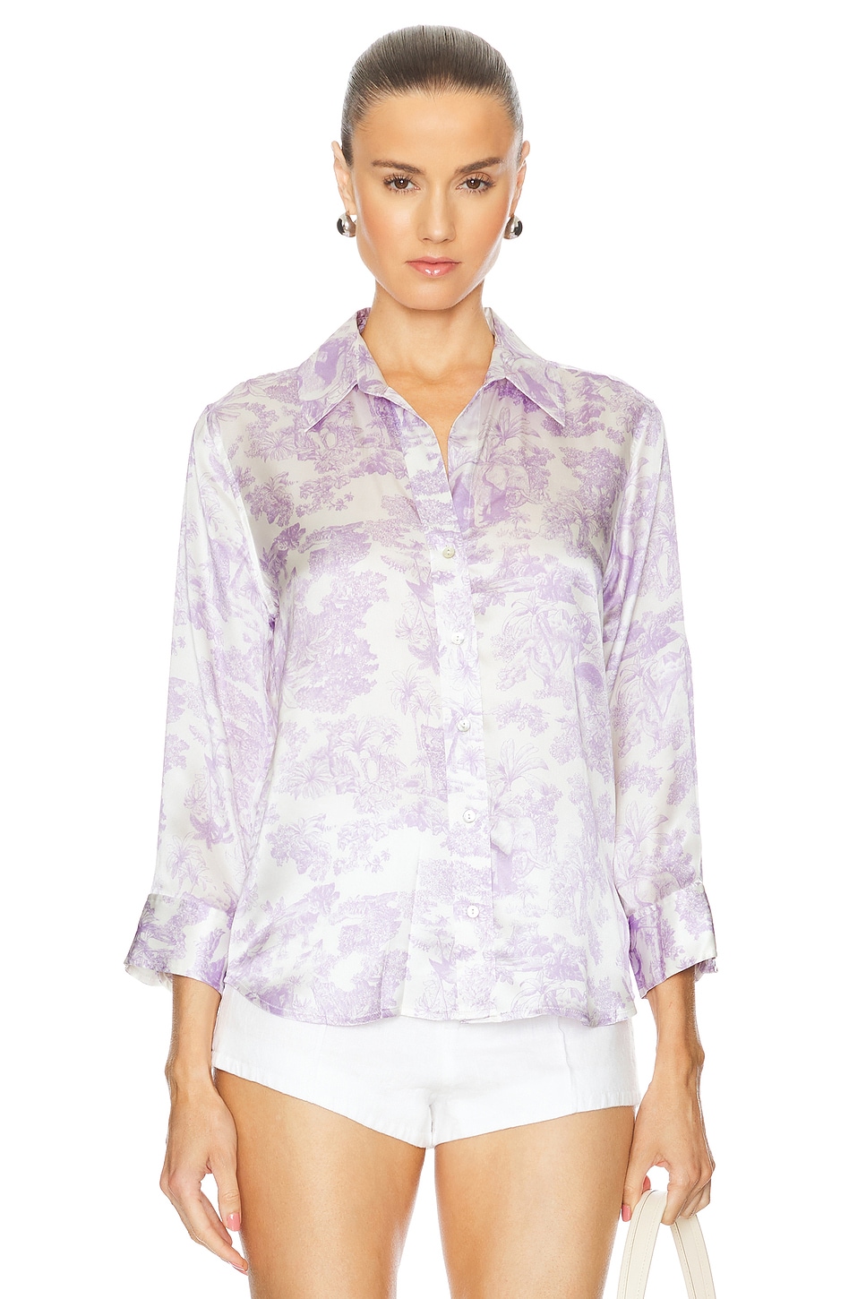 L'AGENCE Dani 3/4 Sleeve Blouse thumbnail