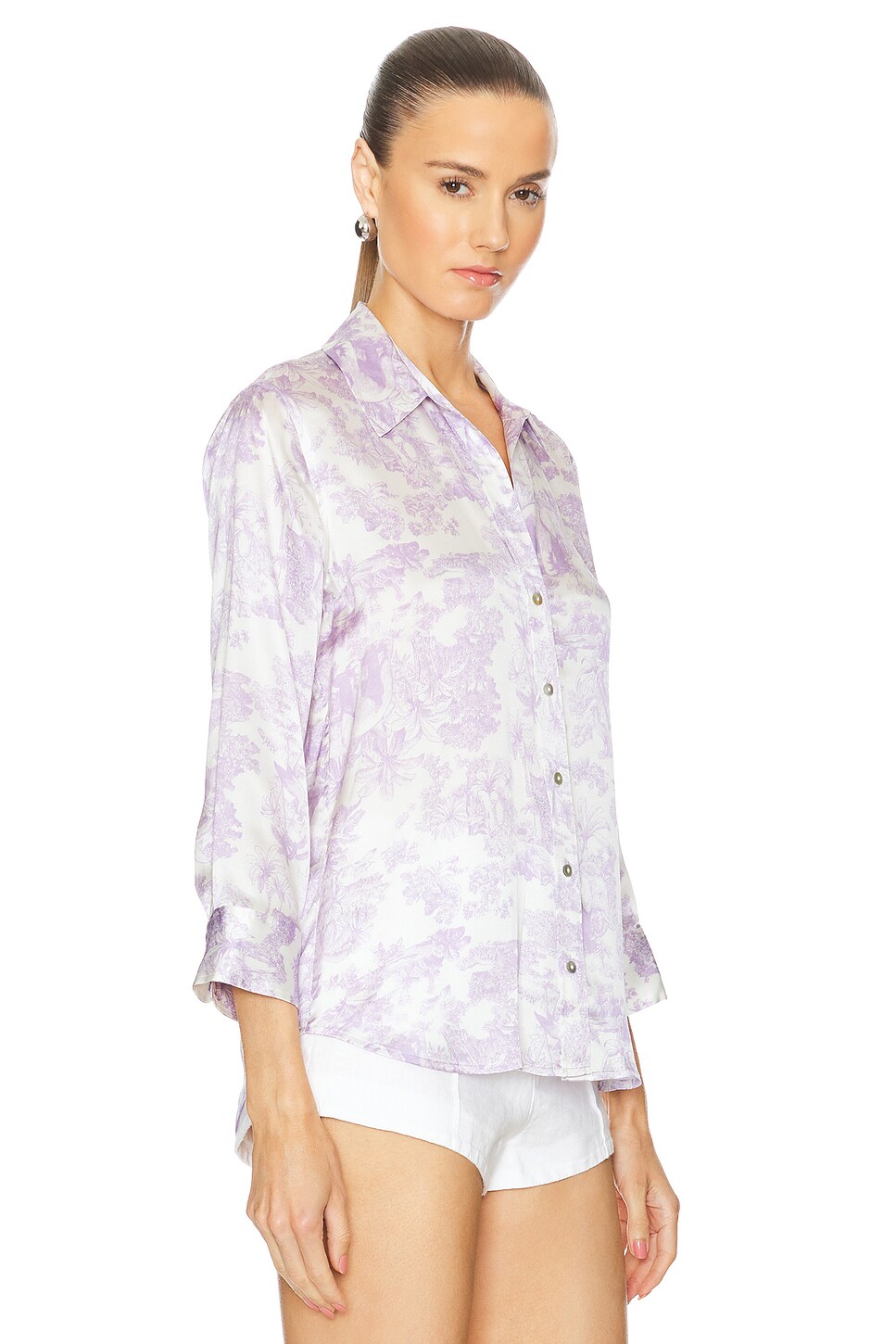 L'AGENCE Dani 3/4 Sleeve Blouse thumbnail