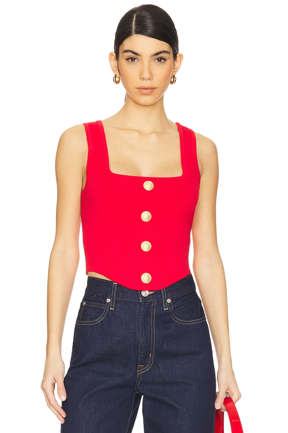 L'AGENCE Saga Knit Corset Top