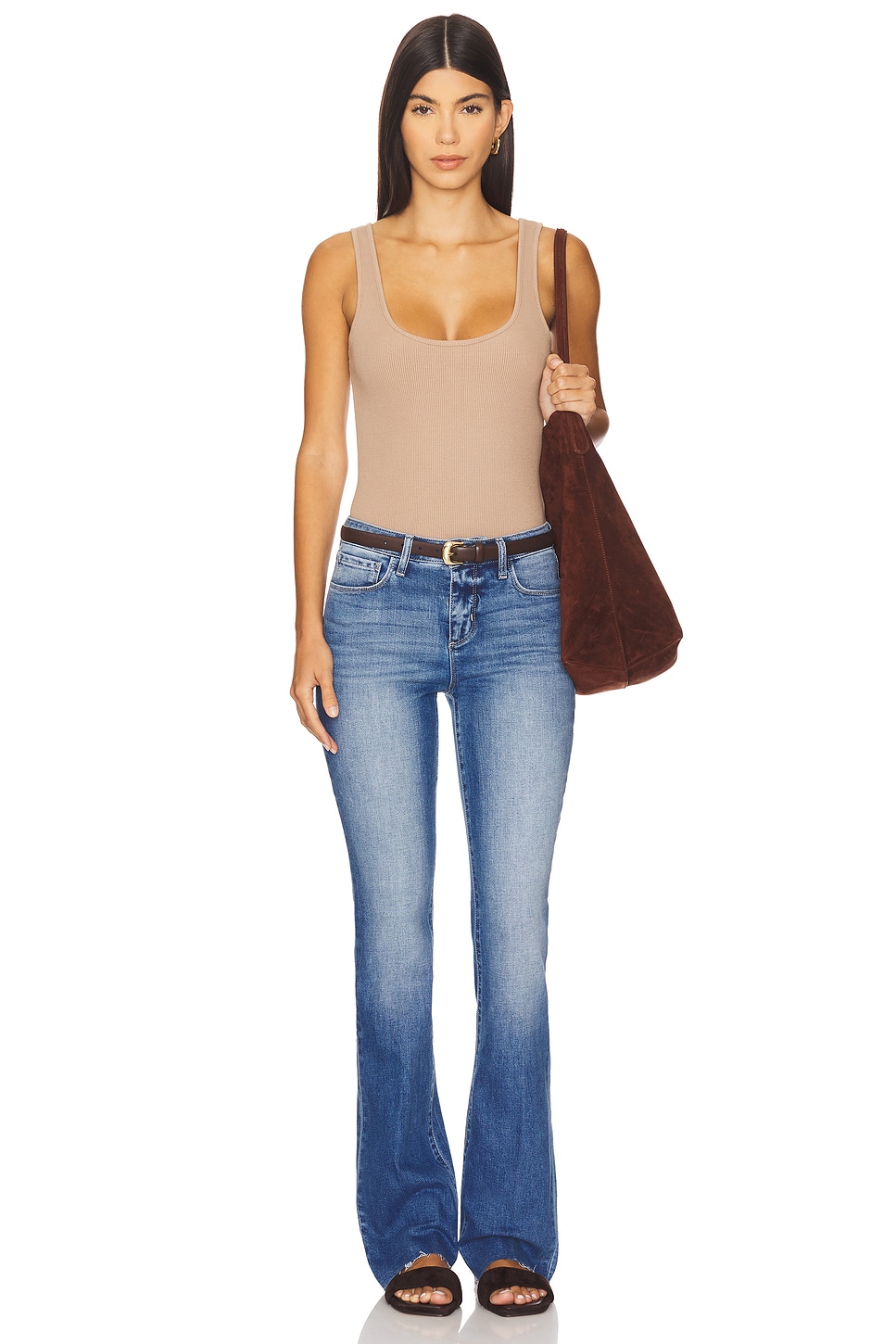 Nica Scoop Neck Tank Bodysuit