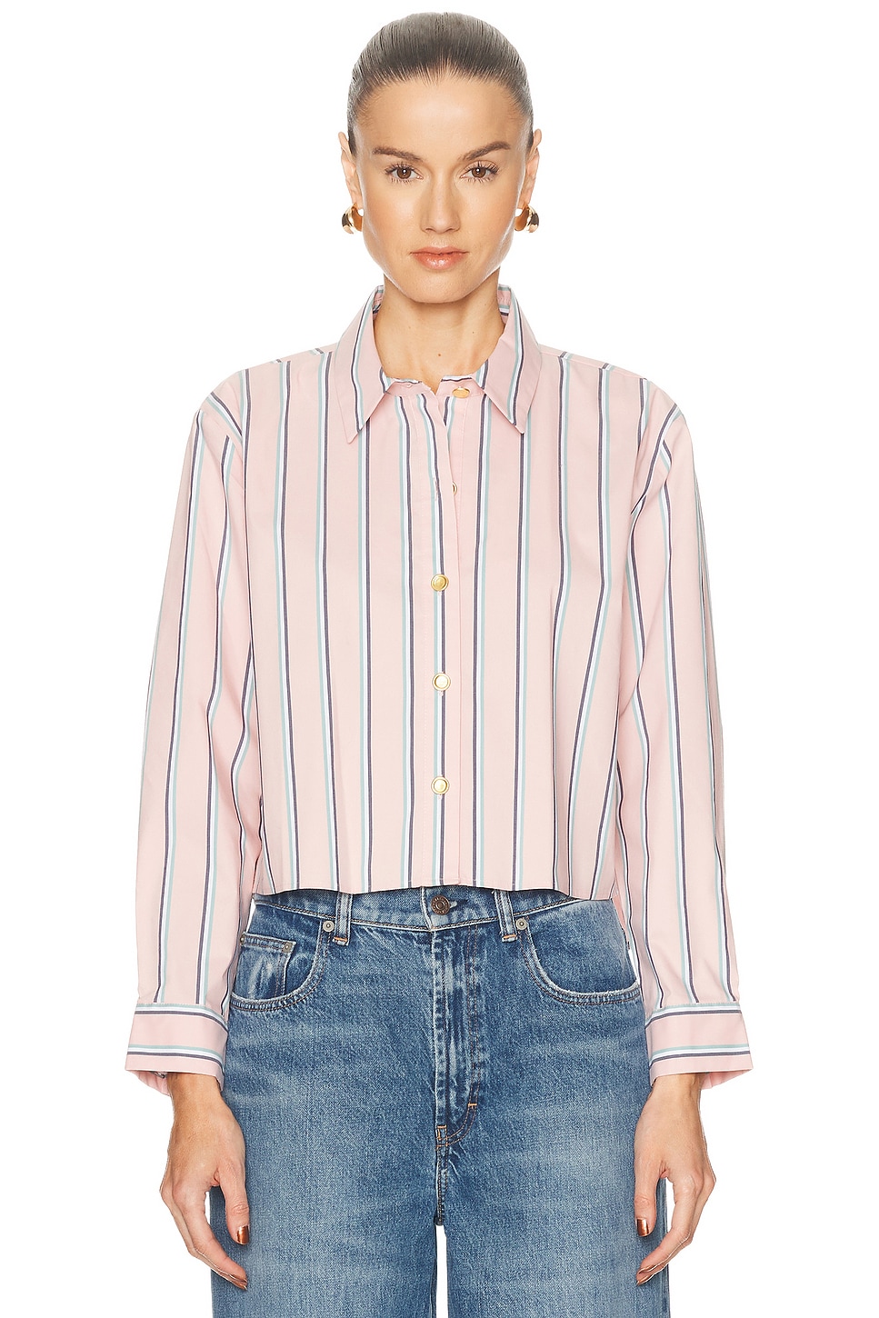 Cosette Crop Hi Low Shirt - thumbnail 2
