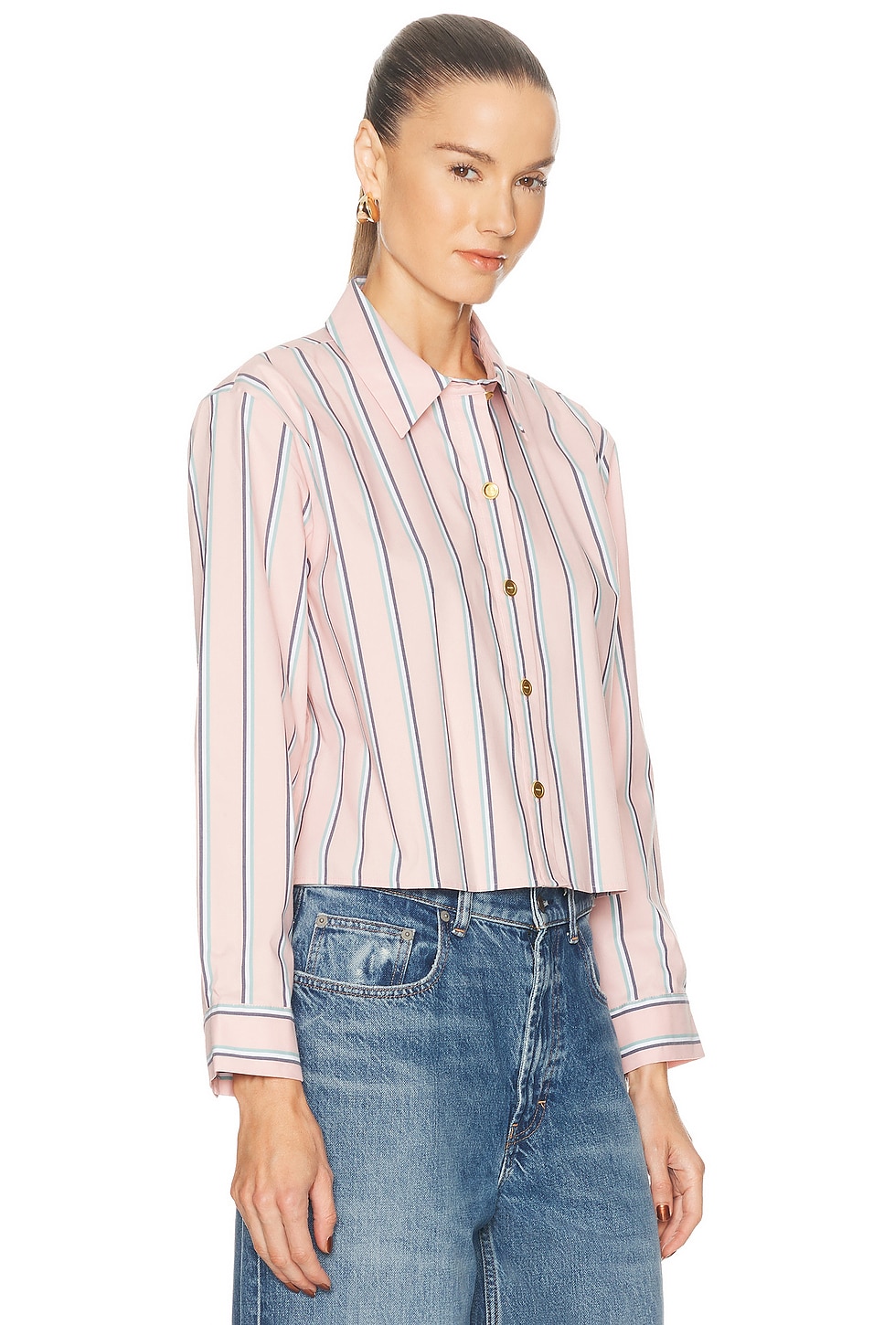 Cosette Crop Hi Low Shirt - thumbnail 3