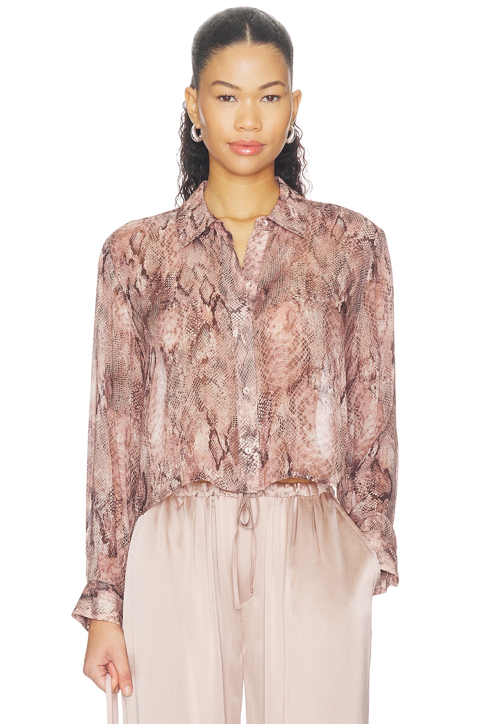Cosette Crop Hi Low Shirt - thumbnail 2