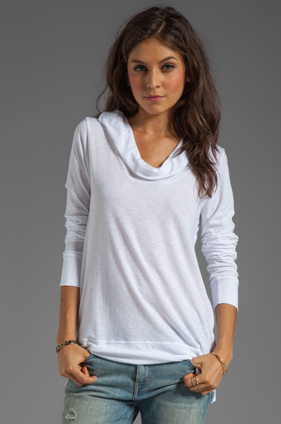 Draped Hoodie Vest