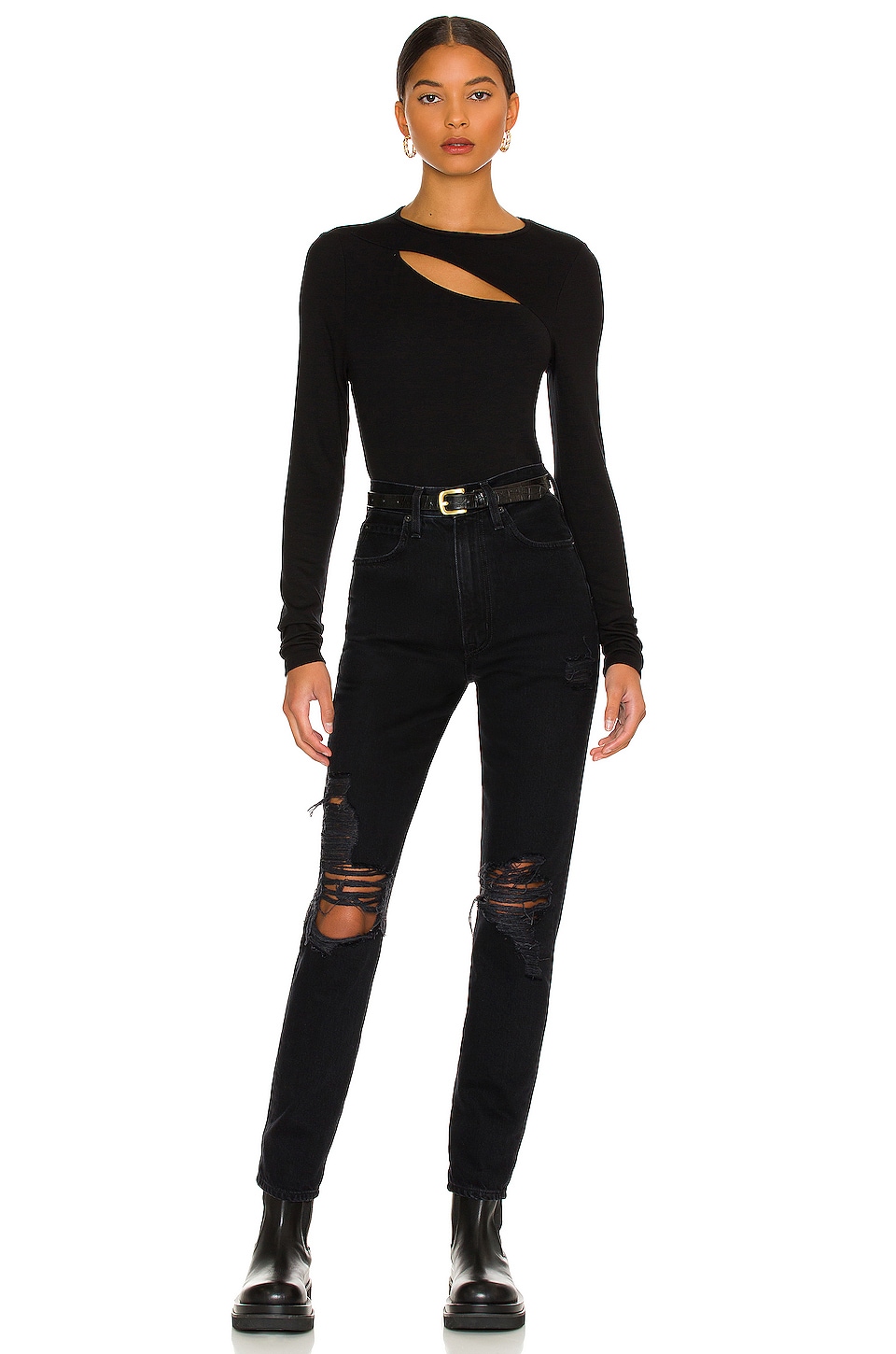 Verge Peek A Boo Long Sleeve Top